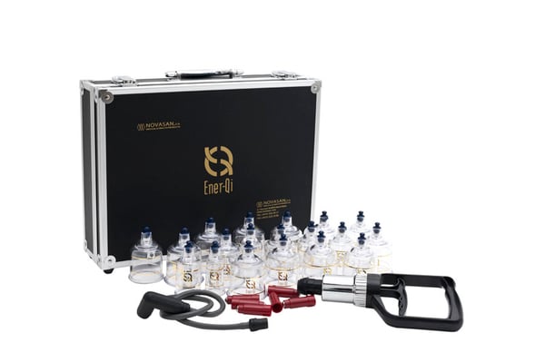 Mallette de ventouses magnétiques en plastique (19 ventouses) + Pistolet + Tuyau pour auto-application